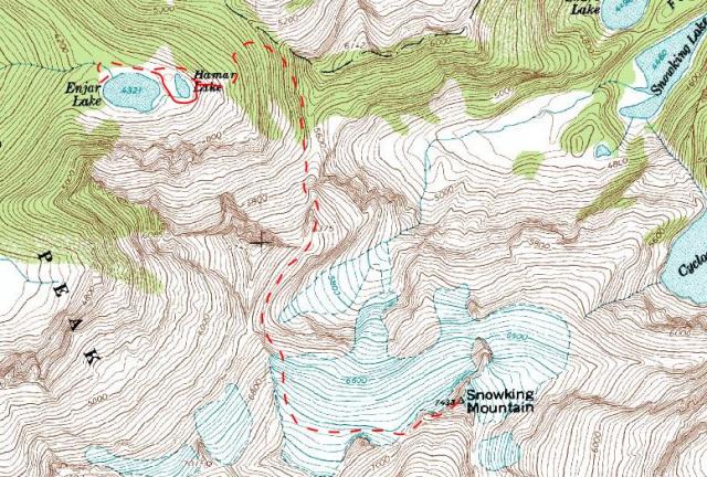Map Northwest Route: The dashed line is the route we took. The solid line represents a better route around Hamar lake. Map Northwest Route: The dashed line is the route we took. The solid line represents a better route around Hamar lake.